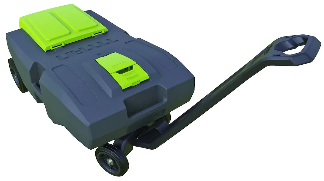 50394 – DAVE CARTER Portable Waste Holding Tank, 27 Gallon 4 Wheel